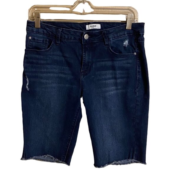 Kensie | Shorts | Kensie Jeans Dark Wash Denim Bermuda Shorts Cotton Blend  Stretch Long Length | Poshmark